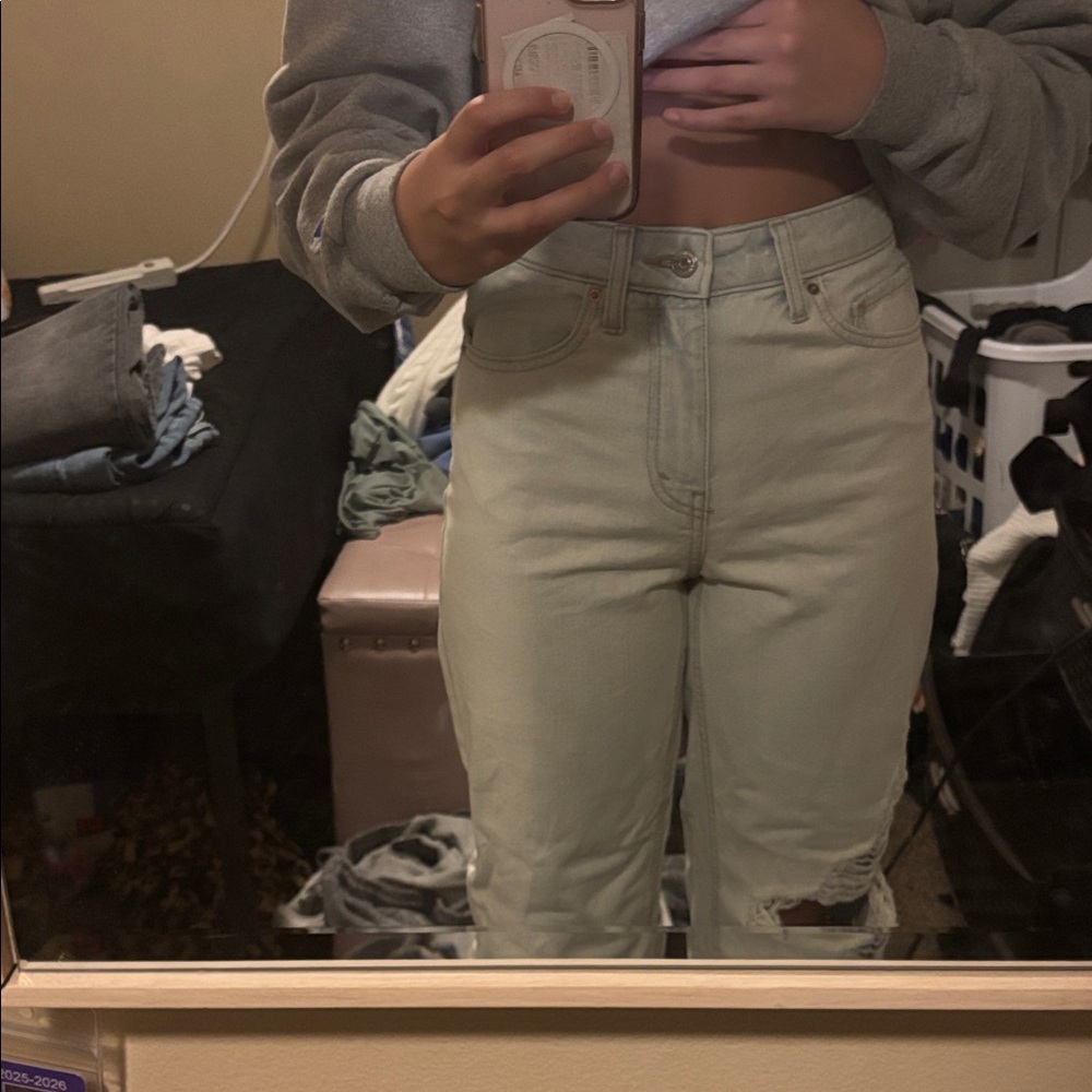 Wild Fable High Rise Jeans in Light Green